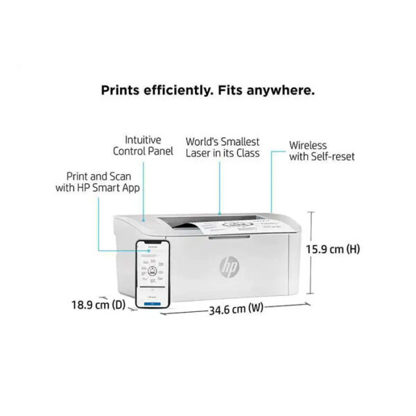 HP Laser Printer 111W – Wireless Monochrome Laser Printer for Home and Small Office