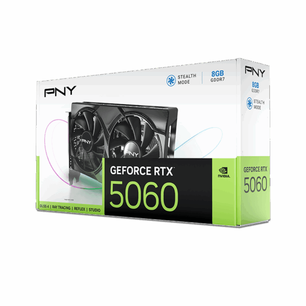 PNY GeForce RTX™ 5060 8GB Overclocked Dual Fan DLSS 4