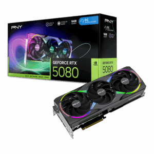 PNY GeForce RTX™ 5080 16GB Overclocked Triple Fan DLSS 4 Graphics Card